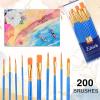 imageESRICH Acrylic Paint Brushes Set8Packs 80 Pcs Nylon Paintbrushes Head Suitable for Acrylic Oil Watercolor Rock Body Face Nail Art Perfect Suit of Art Painting Best Gift for Kids Adult DrawingBlue