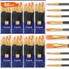 imageESRICH Acrylic Paint Brushes Set8Packs 80 Pcs Nylon Paintbrushes Head Suitable for Acrylic Oil Watercolor Rock Body Face Nail Art Perfect Suit of Art Painting Best Gift for Kids Adult DrawingBlack