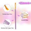 imageESRICH Acrylic Paint Brushes Set8Packs 80 Pcs Nylon Paintbrushes Head Suitable for Acrylic Oil Watercolor Rock Body Face Nail Art Perfect Suit of Art Painting Best Gift for Kids Adult DrawingPurple