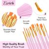 imageESRICH Acrylic Paint Brushes Set8Packs 80 Pcs Nylon Paintbrushes Head Suitable for Acrylic Oil Watercolor Rock Body Face Nail Art Perfect Suit of Art Painting Best Gift for Kids Adult DrawingPink