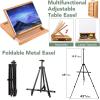 imageESRICH Acrylic Paint Canvas Set52 Piece Professional Painting Supplies Kit with 2 Wood Easel2  12Colors2  10 BrushesCircular Canvas EtcPremium Paint Kit for KidsStudents Artists and Beginner96Color