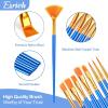 imageESRICH Paint Brushes Set20 Pack 240 Pcs Nylon Hair Paintbrushes RoundPointed Tip Paint BrushArtist Paint Brushes for Acrylic PaintingAcrylic Oil Watercolor Face ArtsKids Adult Drawing12p