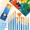 imageESRICH Paint Brushes Set20 Pack 240 Pcs Nylon Hair Paintbrushes RoundPointed Tip Paint BrushArtist Paint Brushes for Acrylic PaintingAcrylic Oil Watercolor Face ArtsKids Adult Drawing72p