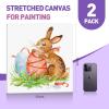 imageESRICH Stretched Canvas for Painting 5 Pack 8x10 Canvas Value Pack Primed AcidFree Cotton Blank Canvas Paint Canvases for Oil ampamp Acrylic Paint12x12