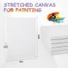 imageESRICH Stretched Canvas for Painting 5 Pack 8x10 Canvas Value Pack Primed AcidFree Cotton Blank Canvas Paint Canvases for Oil ampamp Acrylic Paint8x10