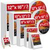 image14 Packs Stretched Canvas for Painting MultiSize 12x16 10x12 8x10 5x7 8x8 6x6 4x4 2 of Each Primed Blank Canvas for Oil Acrylic Paintfor Beginner Artist21Pack Canvas