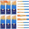 imageESRICH Acrylic Paint Brushes Set 16 Packs 160 Pcs Nylon Brush Head Suitable for Acrylic Oil WatercolorRock Body Face Nail ArtPerfect Suit of Art Painting Best Gift for Kids Adult DrawingBlue