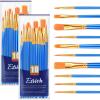 imageESRICH Acrylic Paint Brushes Set8Packs 80 Pcs Nylon Paintbrushes Head Suitable for Acrylic Oil Watercolor Rock Body Face Nail Art Perfect Suit of Art Painting Best Gift for Kids Adult DrawingBlue