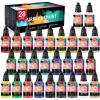 imageESRICH Airbrush Paint 52 Colors 1 oz with 4 ThinnerAir Brush Painting Set Acrylic Ready to Spray Air Brushes PaintWaterBased Airbrush Paint Set for MetalPlasticCanvasWoodAir brush Paint Kit26 color