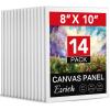 imageESRICH Canvas Boards for Painting 5 Pack Canvases for Painting 8x10 Cotton Primed Acid Free Blank Canvas Panels for Oil Paint Watercolor Acrylic Paint Gouache and Tempera810in 14pack