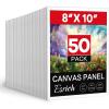 imageESRICH Canvas Boards for Painting 5 Pack Canvases for Painting 8x10 Cotton Primed Acid Free Blank Canvas Panels for Oil Paint Watercolor Acrylic Paint Gouache and Tempera810in 50pack