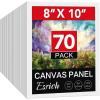 imageESRICH Canvas Boards for Painting 5 Pack Canvases for Painting 8x10 Cotton Primed Acid Free Blank Canvas Panels for Oil Paint Watercolor Acrylic Paint Gouache and Tempera810in 70pack