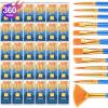 imageESRICH Paint Brushes Set20 Pack 240 Pcs Nylon Hair Paintbrushes RoundPointed Tip Paint BrushArtist Paint Brushes for Acrylic PaintingAcrylic Oil Watercolor Face ArtsKids Adult Drawing360p