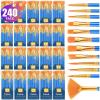imageESRICH Paint Brushes Set20 Pack 240 Pcs Nylon Hair Paintbrushes RoundPointed Tip Paint BrushArtist Paint Brushes for Acrylic PaintingAcrylic Oil Watercolor Face ArtsKids Adult Drawing240p