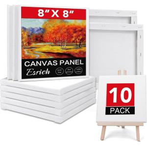 image3 Pack Canvases for Painting with Multi Pack 11x14 5x7 8x10 Painting Canvas for Oil ampamp Acrylic Paint10 Packs  1Size8x8