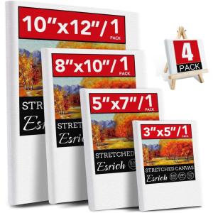 image3 Pack Canvases for Painting with Multi Pack 11x14 5x7 8x10 Painting Canvas for Oil ampamp Acrylic Paint4 Pcs4sizes3x5 5x7 8x10 10x12