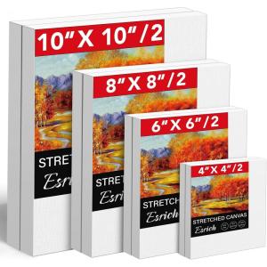 image3 Pack Canvases for Painting with Multi Pack 11x14 5x7 8x10 Painting Canvas for Oil ampamp Acrylic Paint8PCS Square Canvas4sizes2 of Each