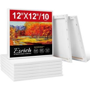 image30 Pack Canvases for Painting with 4x4 5x7 8x10 9x12 11x14 12x16 Painting Canvas for Oil ampamp Acrylic Paint12X12IN 10 Packs