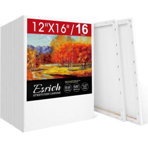 image30 Pack Canvases for Painting with 4x4 5x7 8x10 9x12 11x14 12x16 Painting Canvas for Oil ampamp Acrylic Paint12X16IN 16 Packs
