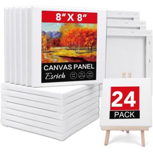 image30 Pack Canvases for Painting with 4x4 5x7 8x10 9x12 11x14 12x16 Painting Canvas for Oil ampamp Acrylic Paint8X8IN 24 Packs