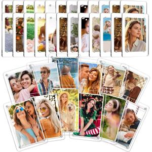 imageESRICH 12 PackAcrylic Fridge Magnetic Frame Mini Picture Frames Double Sided Photo Magnet Frames for RefrigeratorMini Clear Picture Frame Gifts 236 x 354Inch36pack