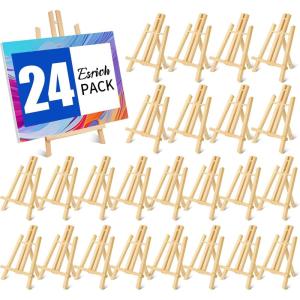 imageESRICH 2 Pack 118quot Wood EaselsTabletop Easel for PaintingPainting Party Displaying Canvases Kids Student Table School Desktop Portable Canvas Photo Picture Sign Holder11824P