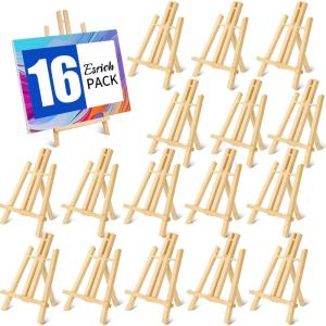 imageESRICH 2 Pack 118quot Wood EaselsTabletop Easel for PaintingPainting Party Displaying Canvases Kids Student Table School Desktop Portable Canvas Photo Picture Sign Holder11816P