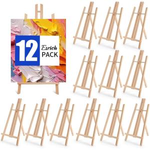 imageESRICH 2 Pack 118quot Wood EaselsTabletop Easel for PaintingPainting Party Displaying Canvases Kids Student Table School Desktop Portable Canvas Photo Picture Sign Holder1612P