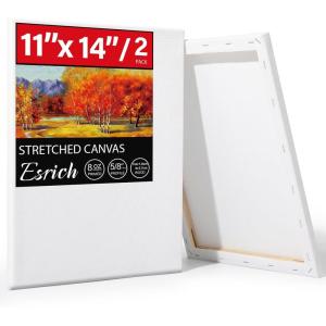 imageESRICH Stretched Canvas for Painting 5 Pack 8x10 Canvas Value Pack Primed AcidFree Cotton Blank Canvas Paint Canvases for Oil ampamp Acrylic Paint11x14