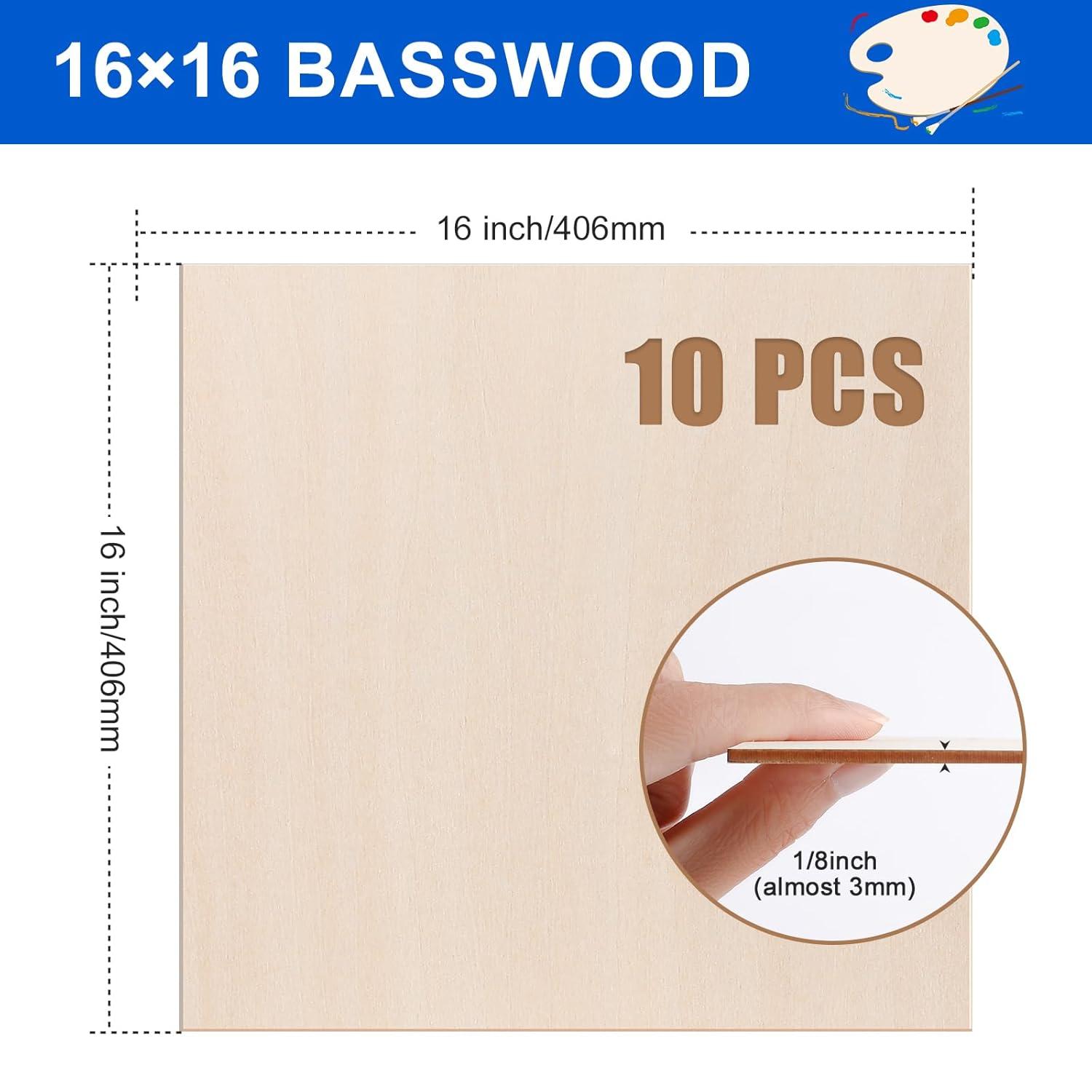 image24Pack Basswood Sheets 4x6x116 Inch Basswood for Laser Cutting ampamp Engraving Thin Plywood Wood Sheets Unfinished Wood for Crafts DIY Architectural Models Wood Burning and PaintingBasswood 10Packs