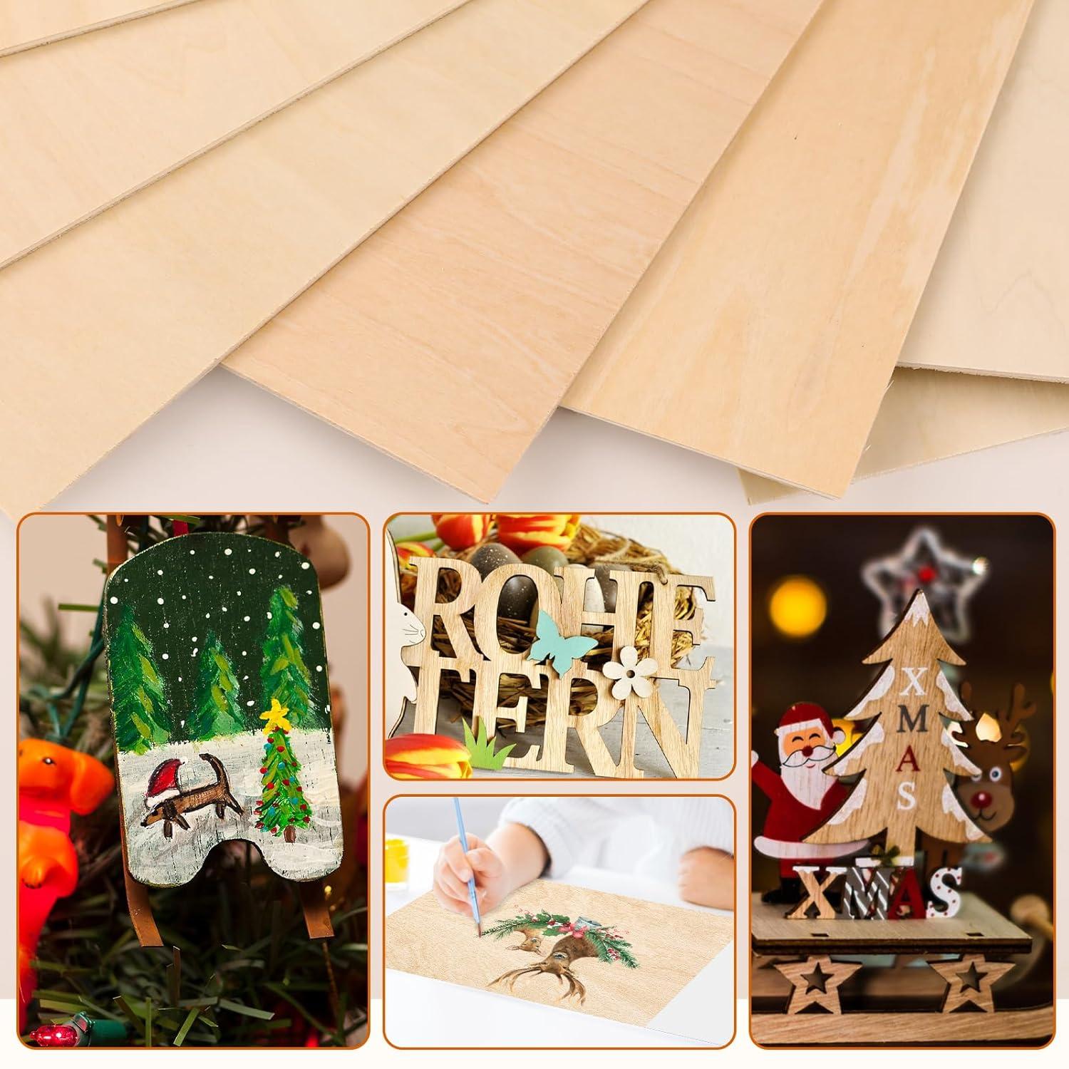 image24Pack Basswood Sheets 4x6x116 Inch Basswood for Laser Cutting ampamp Engraving Thin Plywood Wood Sheets Unfinished Wood for Crafts DIY Architectural Models Wood Burning and PaintingBasswood 42Packs