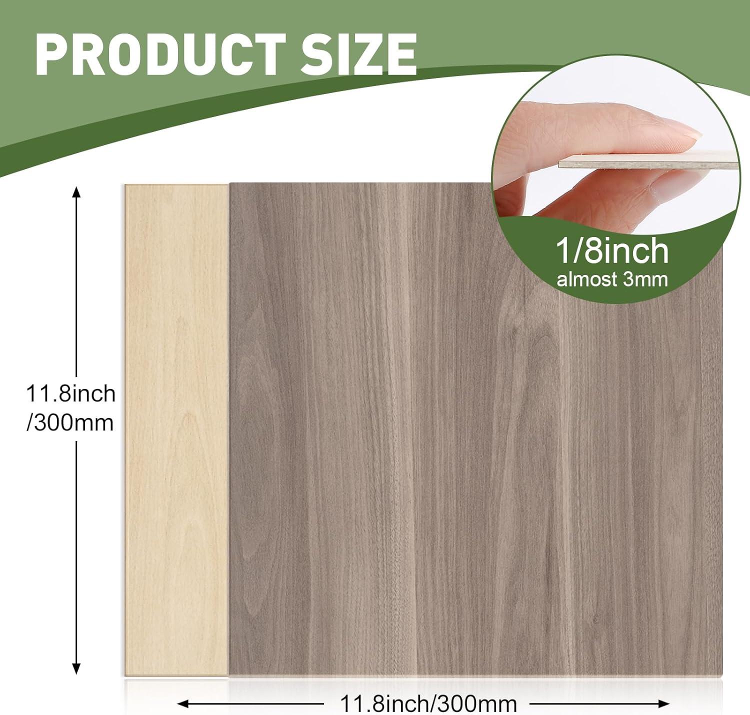 image36 Pack 12x12 Basswood Sheets 18 Inch Unfinished Wood for Crafts Basswood for Laser Cutting ampamp Engraving Wood Burining Basswood Plywood Sheets for Architectural ModelsBasswood 8PWalnut 4P