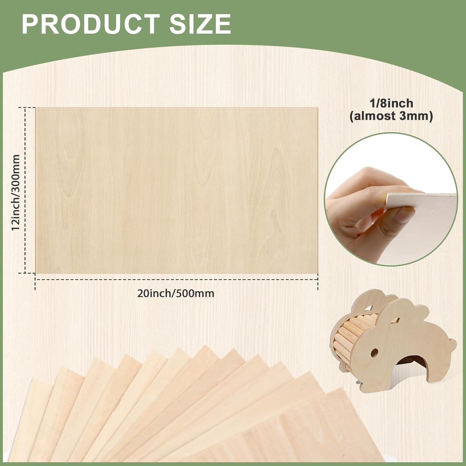 image36 Pack 12x12 Basswood Sheets 18 Inch Unfinished Wood for Crafts Basswood for Laser Cutting ampamp Engraving Wood Burining Basswood Plywood Sheets for Architectural ModelsBasswood 10P