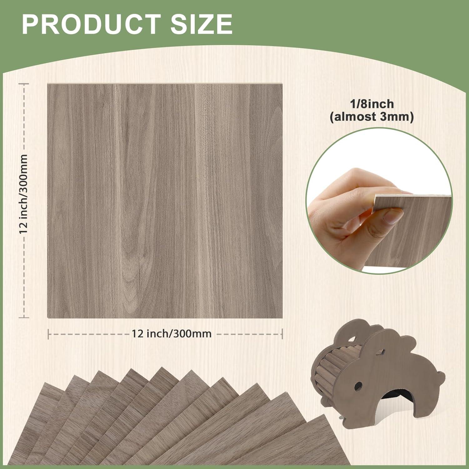 image60 Pack Basswood Sheets 12x12x18 Inch for CraftsUnfinished Wood for Laser Cutting ampamp EngravingWood BuriningPlywood for Architectural ModelsWalnut 8 p