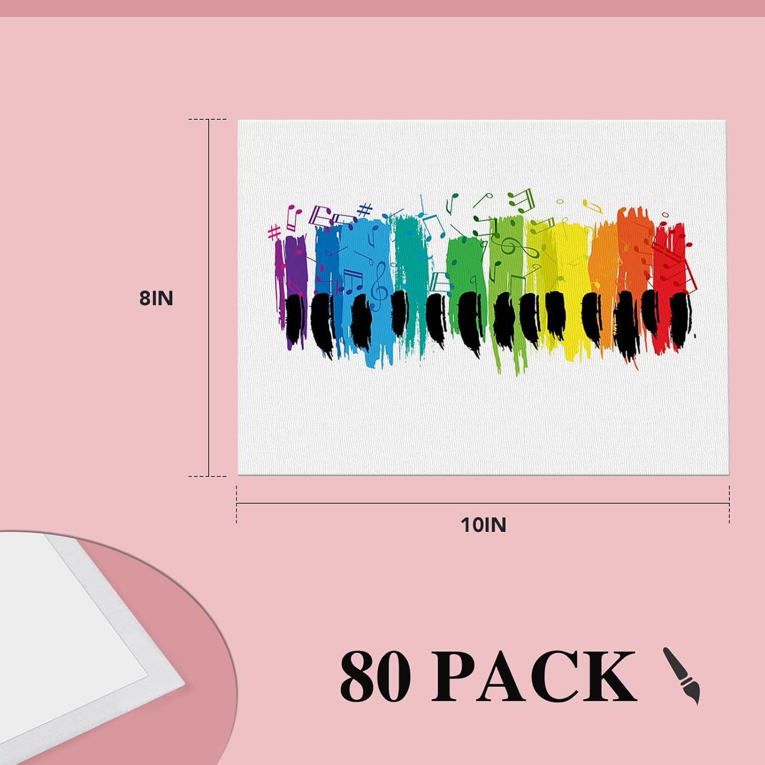 imageESRICH 16 Pack 4x6 Inch Small Canvases for Painting Painting Canvas 4x6 Inch Cotton Primed Acid Free Mini Blank Canvas Panels for Oil PaintWatercolorAcrylic Paint Gouache Tempera8x10in