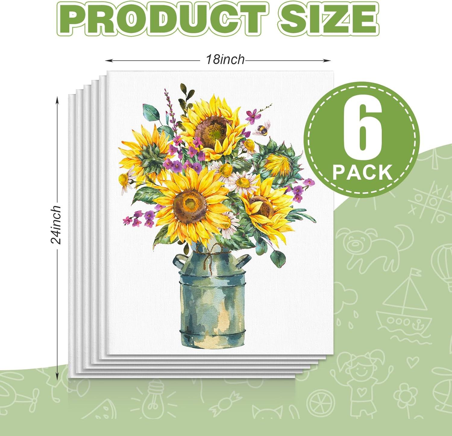 imageESRICH 5x7IN Small Canvases for Painting12 Pack Mini Canvas Boards Cotton Painting Canvas Primed Acid Free Mini Blank Canvas Panels for Oil PaintWatercolorAcrylic PaintGouacheampampTempera18x24in 6pack