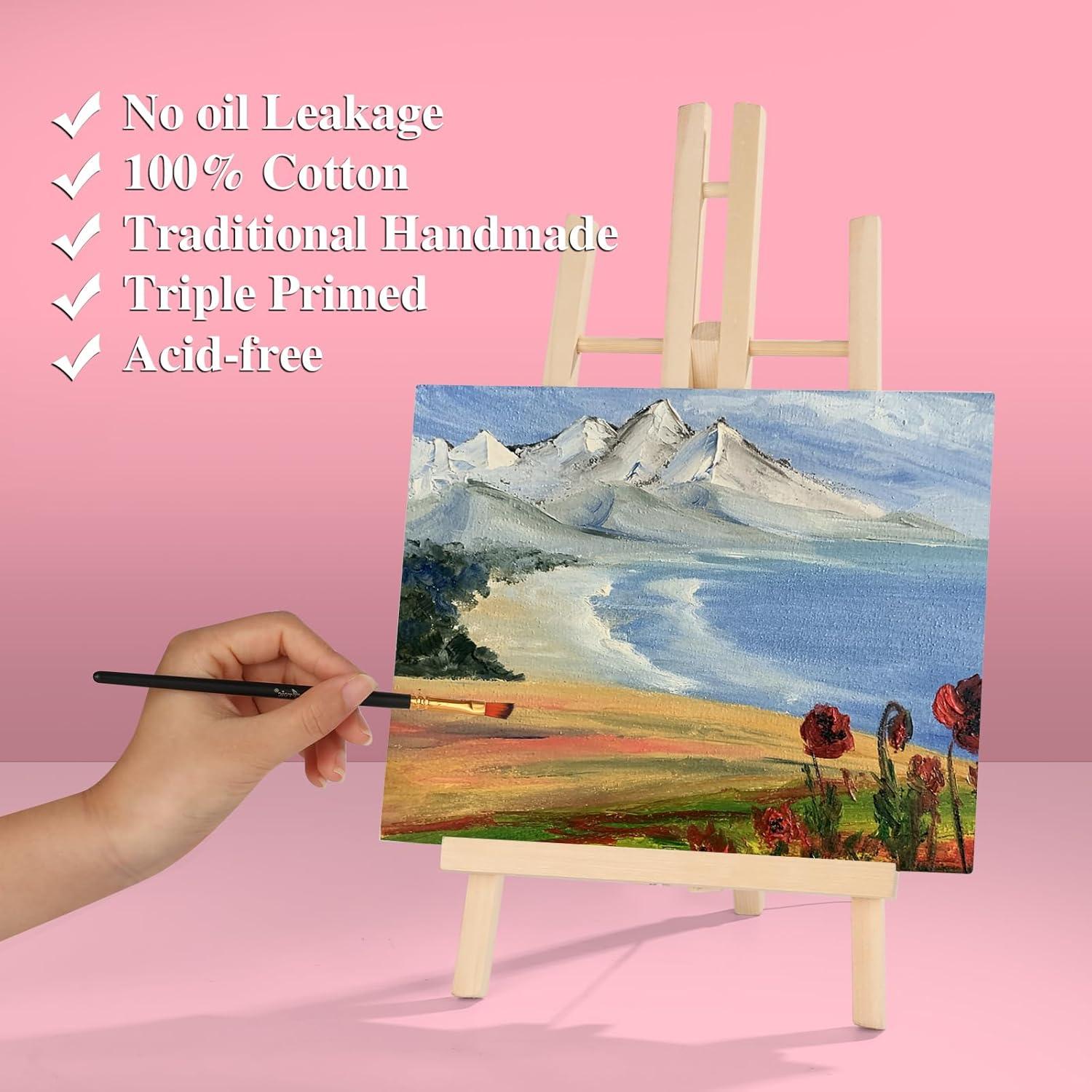 imageESRICH 8x10 Canvas for Painting 8x10 Inch Value Pack of 106 Canvas Boards for Painting Painting Canvas for Adult ampamp KidsCotton Primed Blank Canvas Panels for Oil Watercolor Acrylic Tempera810in 28pack