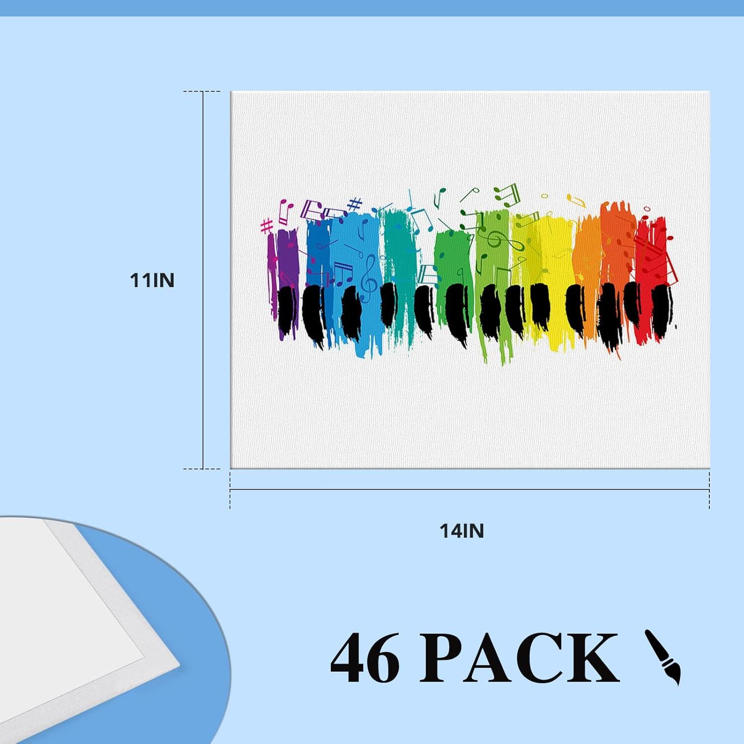 imageESRICH 8x10 Canvas for Painting 8x10 Inch Value Pack of 106 Canvas Boards for Painting Painting Canvas for Adult ampamp KidsCotton Primed Blank Canvas Panels for Oil Watercolor Acrylic Tempera1114in 46pack