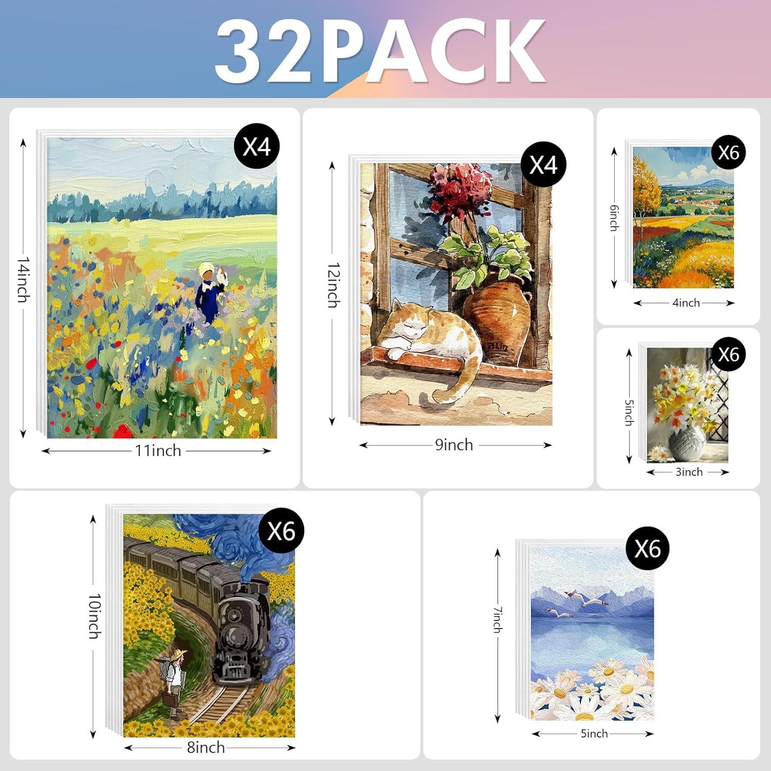 imageESRICH 8x10 Canvas for Painting 8x10 Inch Value Pack of 106 Canvas Boards for Painting Painting Canvas for Adult ampamp KidsCotton Primed Blank Canvas Panels for Oil Watercolor Acrylic Tempera32 Packs Canvas Panel  6 Sizes