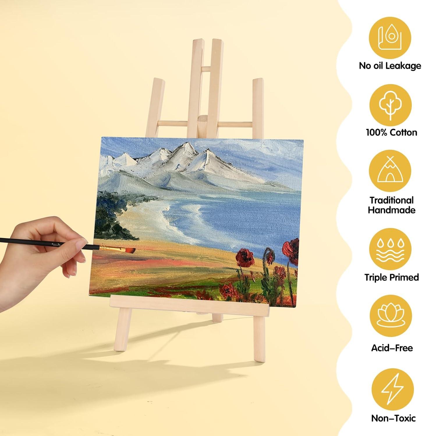 imageESRICH 8x10 Canvas for Painting 8x10 Inch Value Pack of 106 Canvas Boards for Painting Painting Canvas for Adult ampamp KidsCotton Primed Blank Canvas Panels for Oil Watercolor Acrylic Tempera810in 240pack
