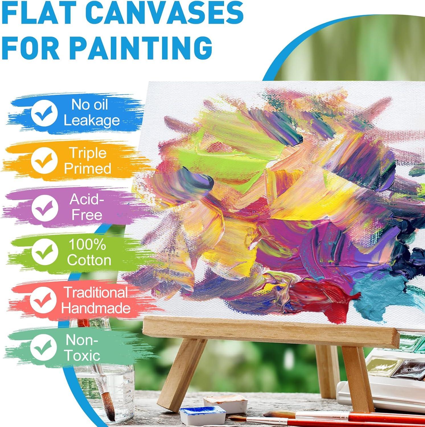 imageESRICH Canvas Boards for Painting 5x7IN 48 Pack Small Canvases for Painting Canvas Primed AcidFree Blank Canvas Panels for Oil Paint Watercolor Acrylic Paint Gouache ampamp Tempera11x14in