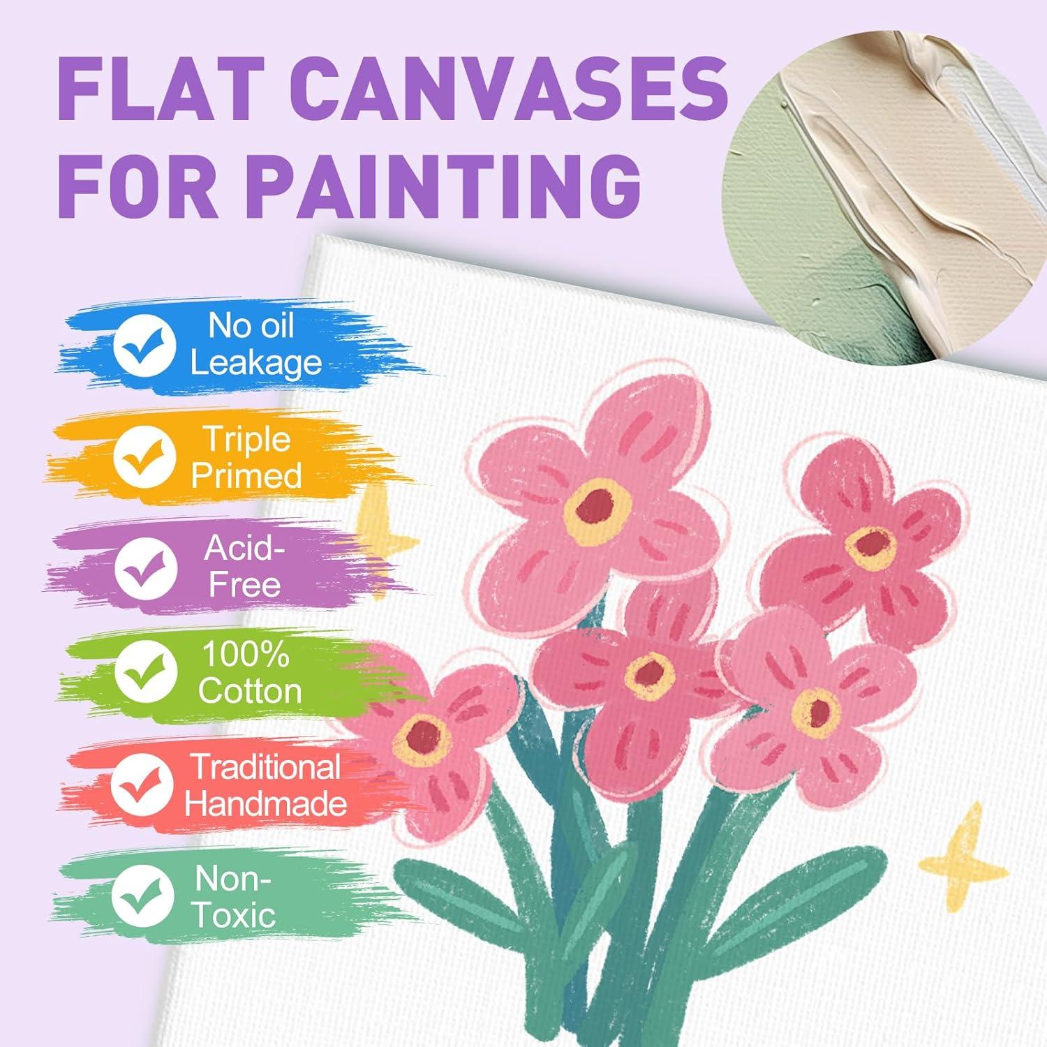 imageESRICH Canvases for Painting 11x14 30 Pack Canvas Boards for Painting Cotton Primed Acid Free Blank Canvas Panels for Oil Paint Watercolor Acrylic Paint Gouache and Tempera11x14