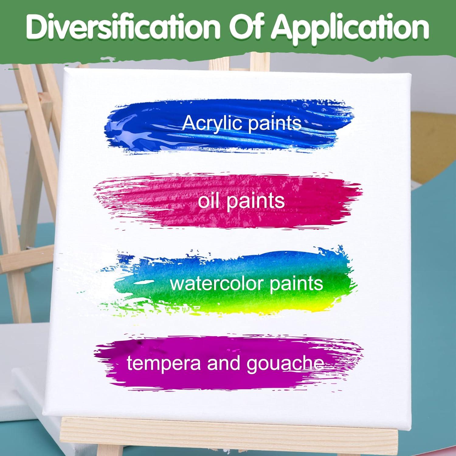 imageESRICH Canvases for Painting 8Pack Painting Canvas with 9x128x104x6Canvas Panels for Oil PaintWatercolorAcrylic PaintGouache and Tempera36 Packs Canvas Panel  9 Sizes4 of Each