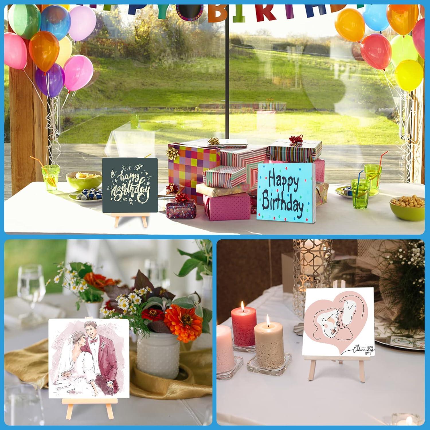 imageESRICH Mini Canvases for Painting Canvas in Bulk 32Pack 3x3In 25In Profile Small Square Canvas Blank Canvases are Great for School Projects and Kids Birthday Parties Home Decor Project5x5in18 Packs