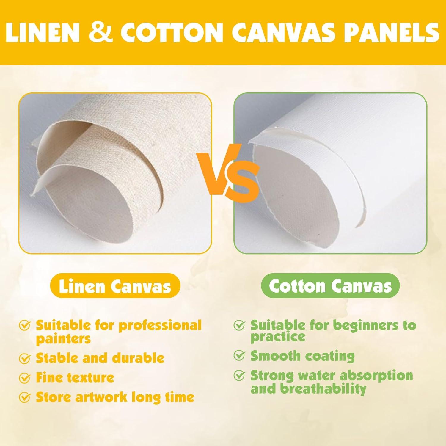 imageESRICH Professional Linen Canvas for Painting 5 Pack Linen Canvas Panels 11x14 Primed Acid Free Blank Canvas Boards for Painting for Artists Painters12x16in 5Pack