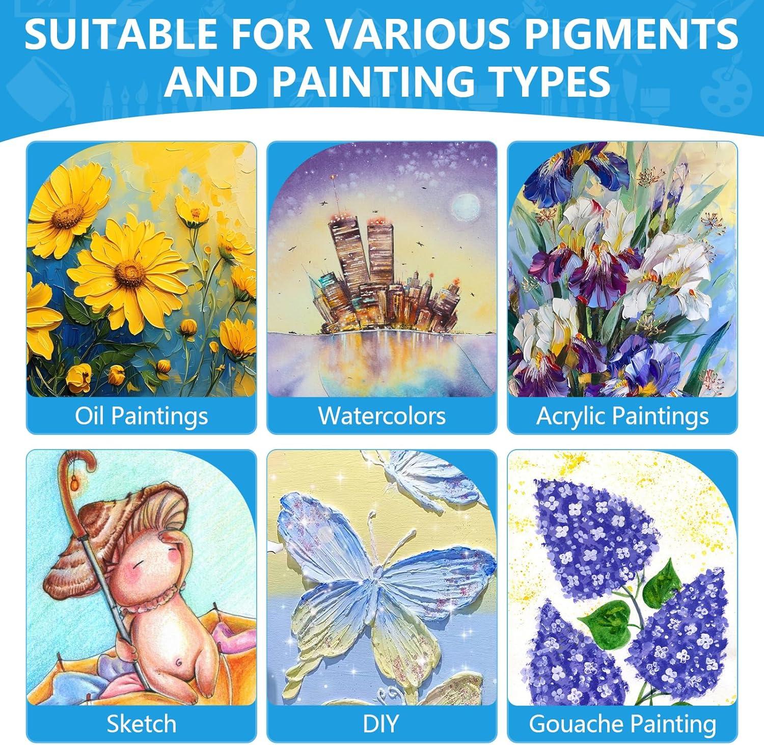 imageESRICH Small Stretched Canvas for Painting 6x6 inch 25Profile Art Primed 6 Pack Canvases for Painting Cotton Small Professional Blank Paint Canvas for Kids and Art Supplies for Acrylics Oils5x7in8P