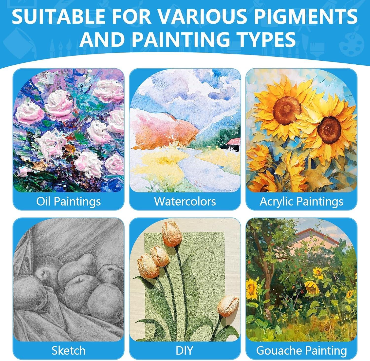 imageESRICH Stretched Canvas 6 Pack 8x8 Primed AcidFree Wood Framed Blank Canvas Art Canvases for Beginners Artists Used for Oil Acrylic Paint Pouring Painting6 Packs Stretched Canvas  57in