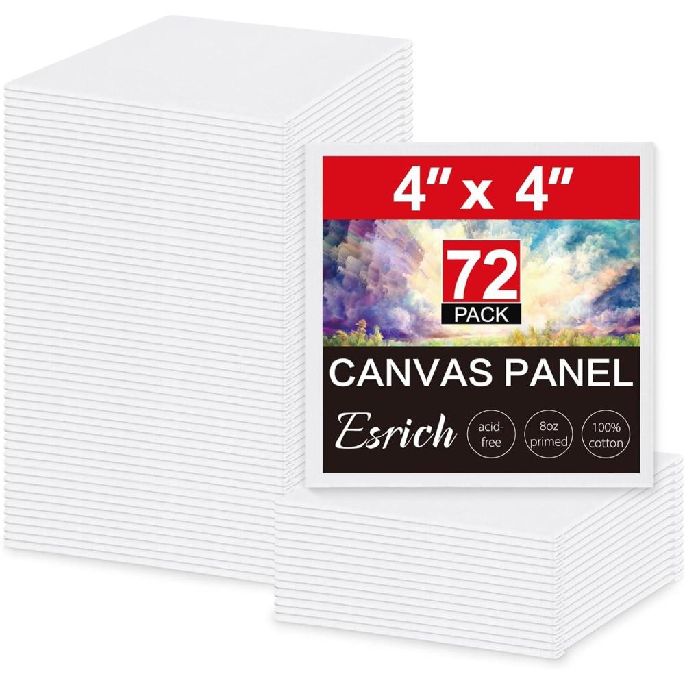 imageESRICH 8x10 Canvas for Painting 8x10 Inch Value Pack of 106 Canvas Boards for Painting Painting Canvas for Adult ampamp KidsCotton Primed Blank Canvas Panels for Oil Watercolor Acrylic Tempera44in 72pack