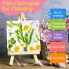 imageESRICH 5x7IN Small Canvases for Painting12 Pack Mini Canvas Boards Cotton Painting Canvas Primed Acid Free Mini Blank Canvas Panels for Oil PaintWatercolorAcrylic PaintGouacheampampTempera3x3in 32pack