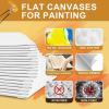 imageESRICH 5x7IN Small Canvases for Painting12 Pack Mini Canvas Boards Cotton Painting Canvas Primed Acid Free Mini Blank Canvas Panels for Oil PaintWatercolorAcrylic PaintGouacheampampTempera4x4in 24pack